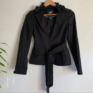 WHBM crop blazer with belt
